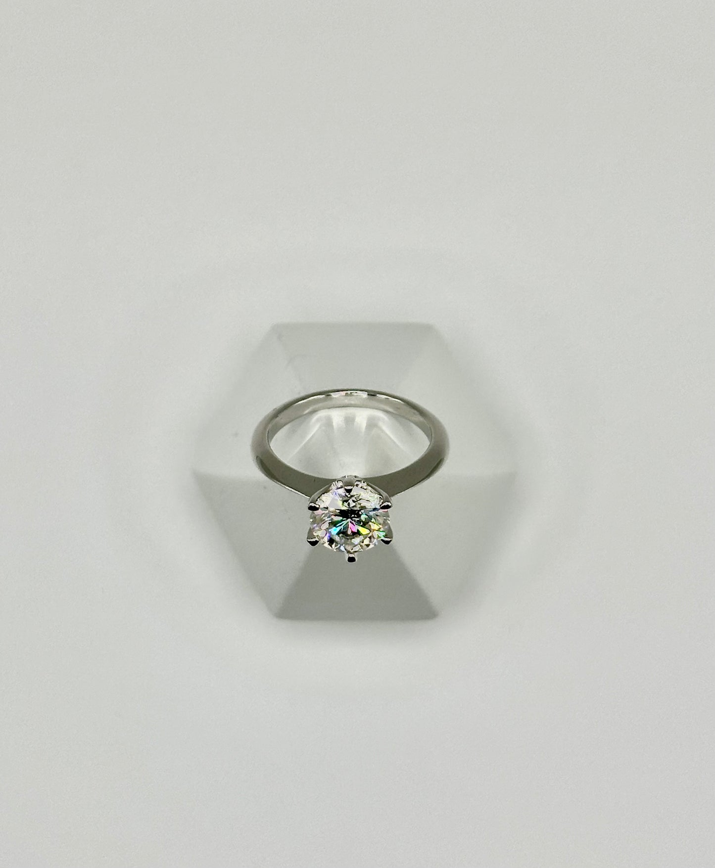 Round Moissanite Halo Ring