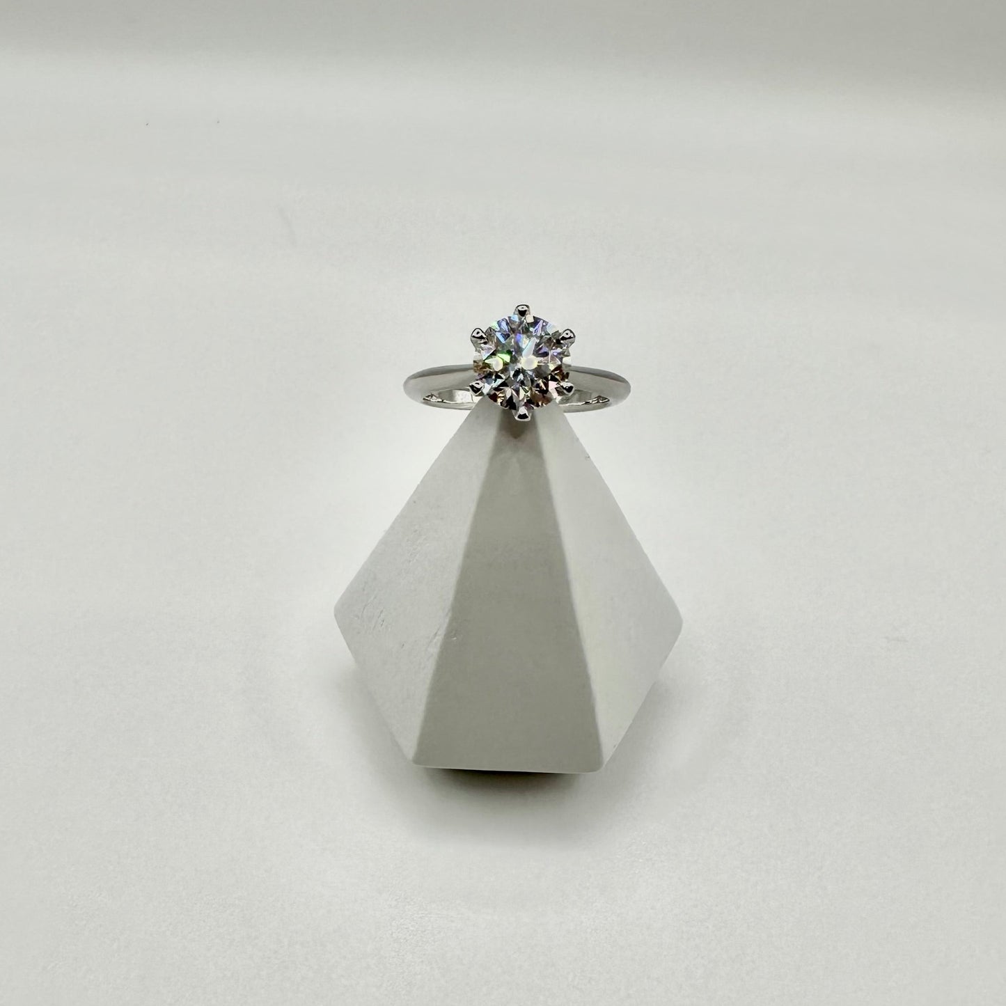 Round Moissanite Halo Ring