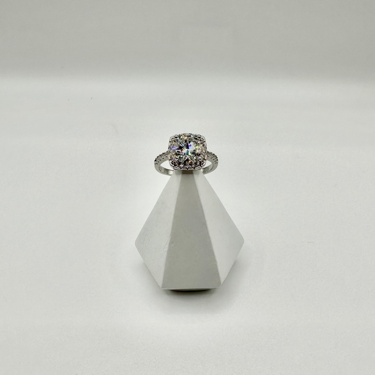 Cushion Cut Moissanite Ring