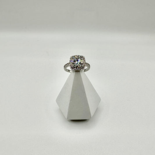 Cushion Cut Moissanite Ring