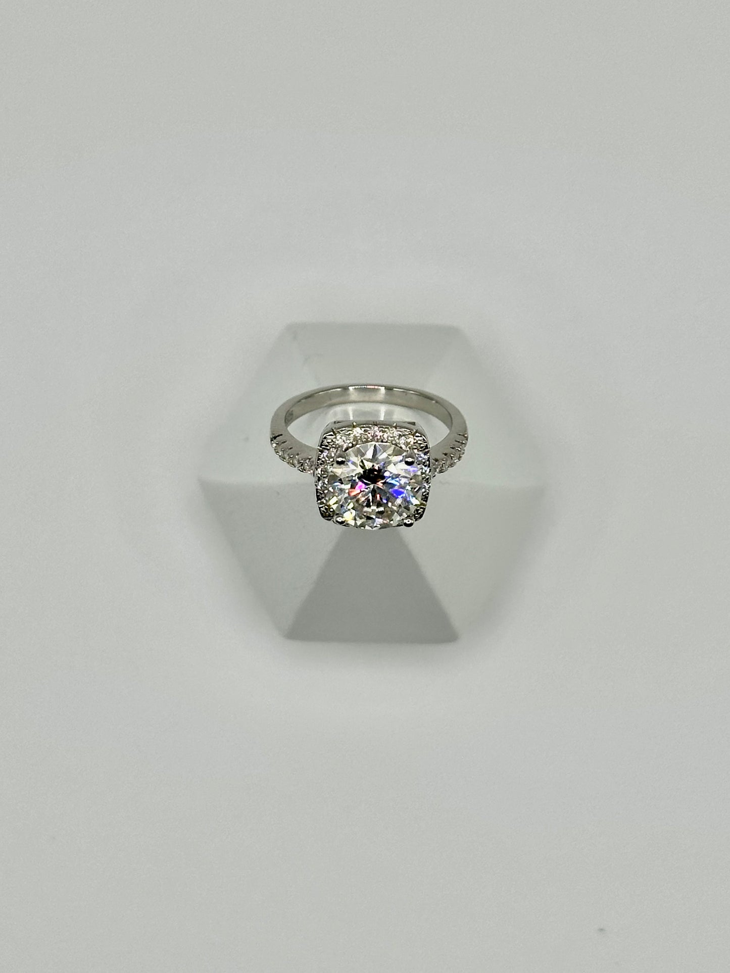 Cushion Cut Moissanite Ring